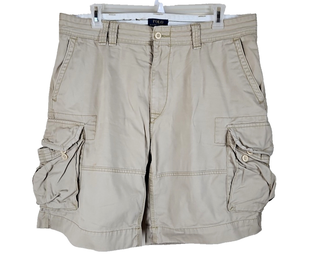 POLO RALPH LAUREN MENS SHORTS SIZE 38 KHAKI TAN